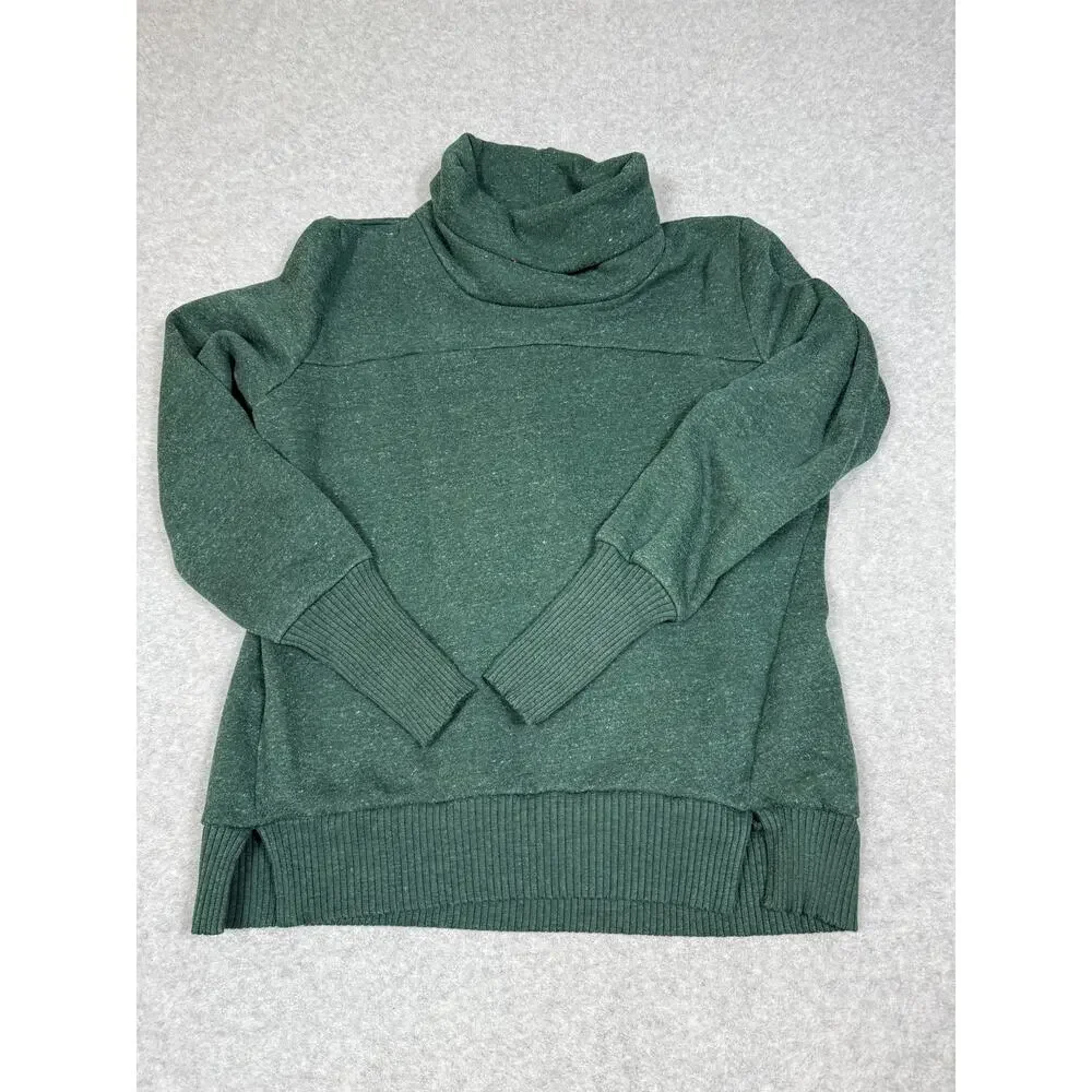 Alo Womens Green Turtleneck Pullover Sweatshirt